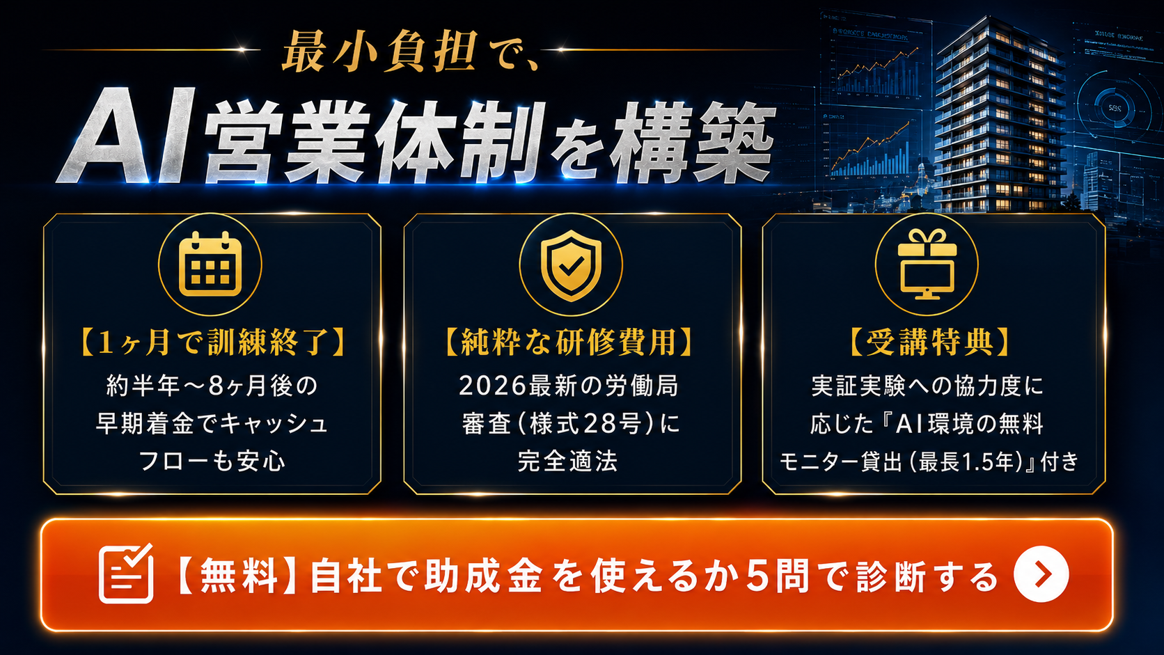 最小負担で、AI営業体制を構築