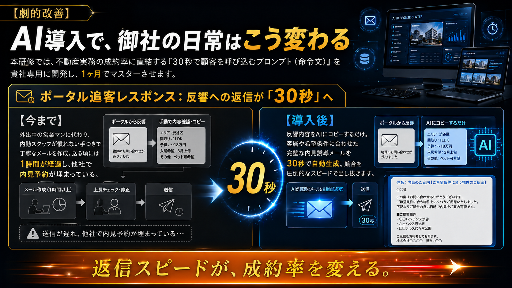 物件登録・マイソク作成が5分の1に
