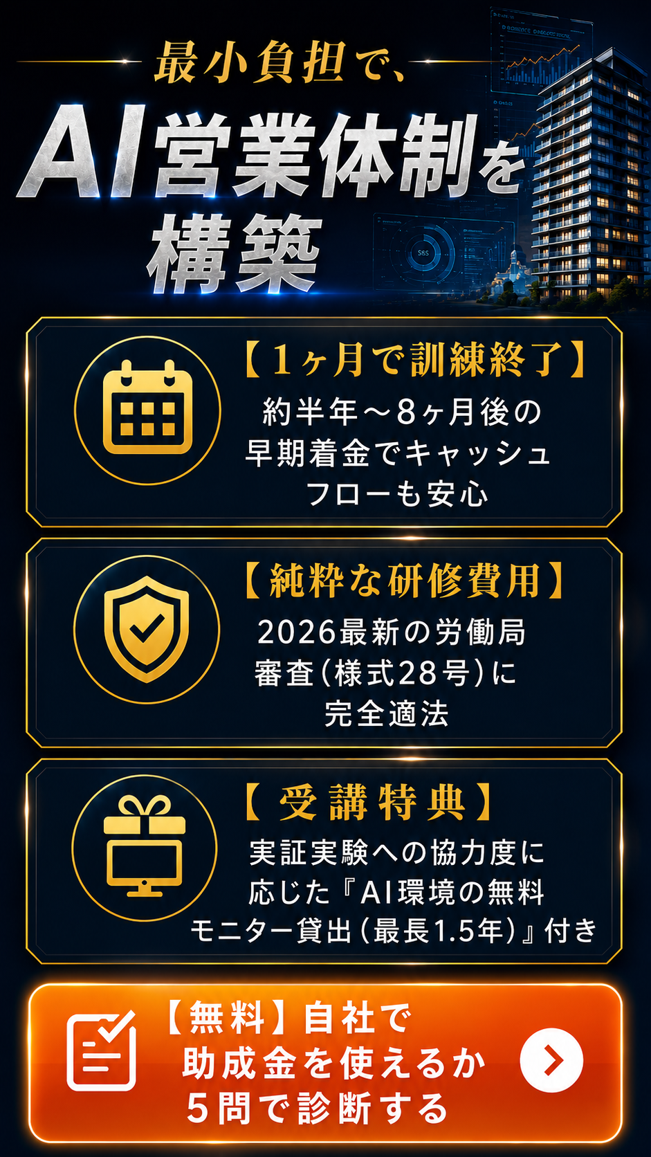 最小負担で、AI営業体制を構築
