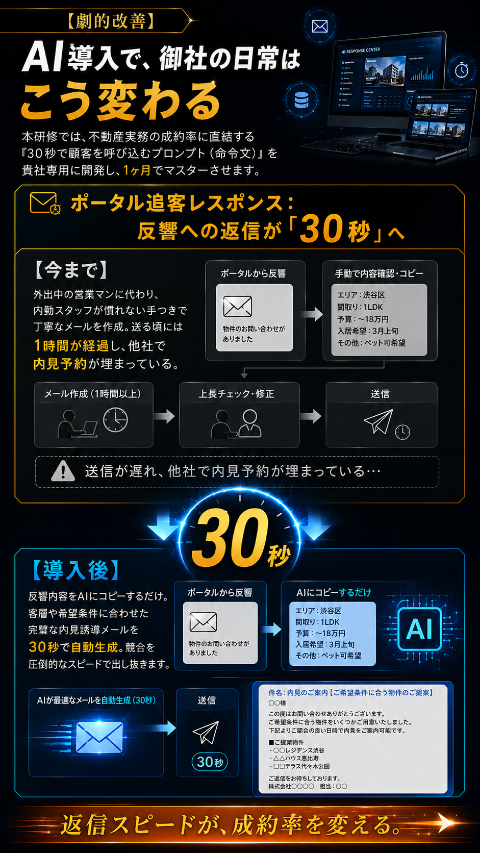 物件登録・マイソク作成が5分の1に